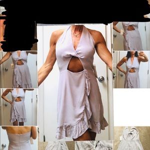 Tobi Halter Dress w/ Peekaboo Front